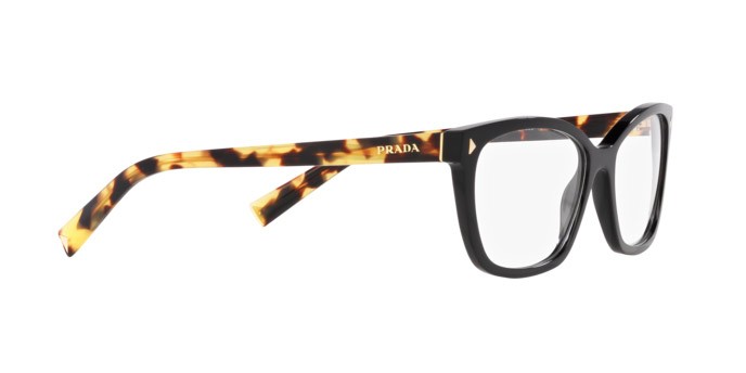 Eyeglasses Prada PR 15ZV (3891O1) color nero shape rectangle lenses lente demo