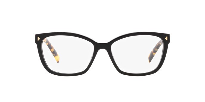 Eyeglasses Prada PR 15ZV (3891O1) color nero shape rectangle lenses lente demo