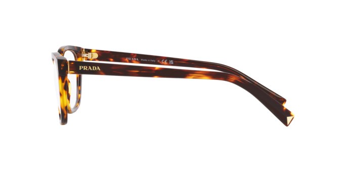 Occhiali da vista Prada PR 15ZV (VAU1O1) colore havana forma rettangolare lenti lente demo