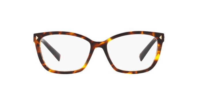Occhiali da vista Prada PR 15ZV (VAU1O1) colore havana forma rettangolare lenti lente demo