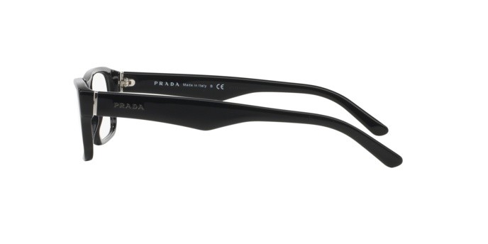 Eyeglasses Prada PR 16MV (1AB1O1) color gloss black shape rectangle lenses demo lens