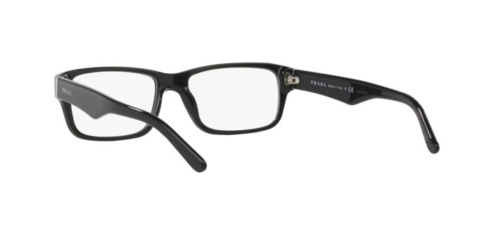 Eyeglasses Prada PR 16MV (1AB1O1) color gloss black shape rectangle lenses demo lens
