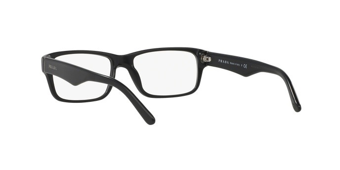 Eyeglasses Prada PR 16MV (1BO1O1) color matte black shape rectangle lenses demo lens