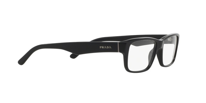 Eyeglasses Prada PR 16MV (1BO1O1) color matte black shape rectangle lenses demo lens