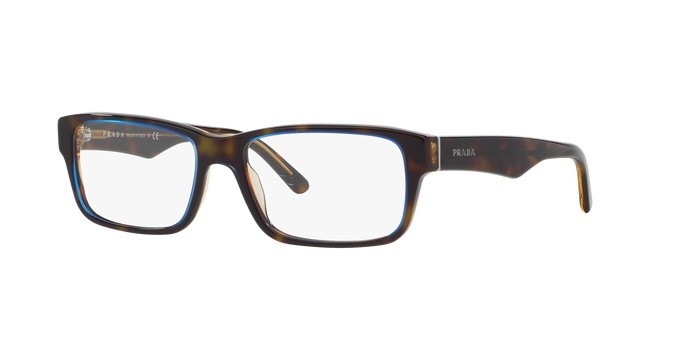 Eyeglasses Prada PR 16MV (ZXH1O1) color tortoise denim shape rectangle lenses demo lens