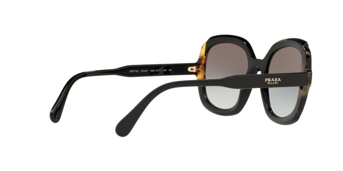 Sonnenbrillen Prada Heritage PR 16US (3890A7) farbe black/medium havana form quadratisch gläser grey gradient