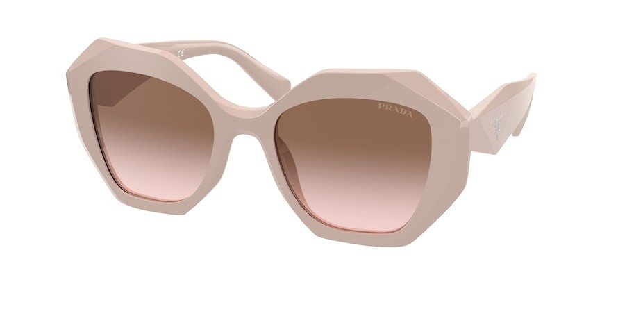 Sunglasses Prada PR 16WS (VYJ0A6) color powder shape irregular lenses brown gradient