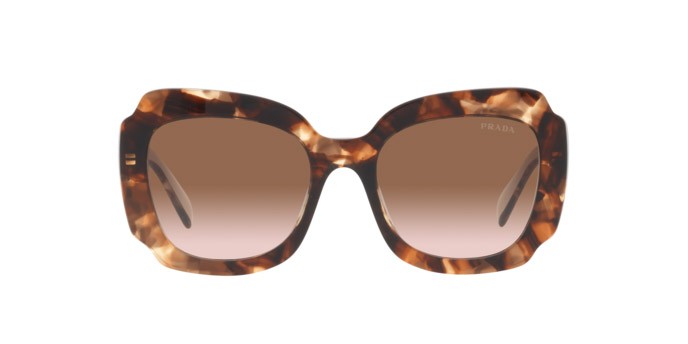 Sonnenbrillen Prada PR 16YS (01R0A6) farbe havana form unregelmäßig gläser brown gradient