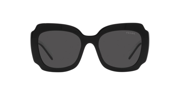 Sunglasses Prada PR 16YS (09Q5S0) color black shape irregular lenses dark grey
