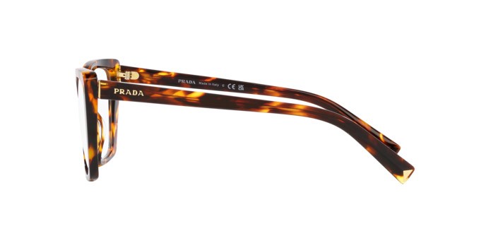 Eyeglasses Prada PR 16ZV (VAU1O1) color havana shape square lenses lente demo