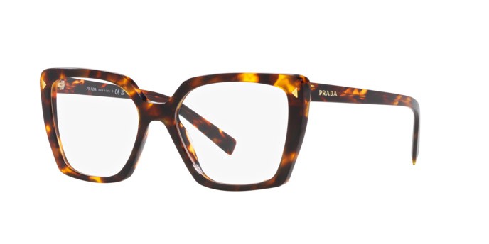 Eyeglasses Prada PR 16ZV (VAU1O1) color havana shape square lenses lente demo