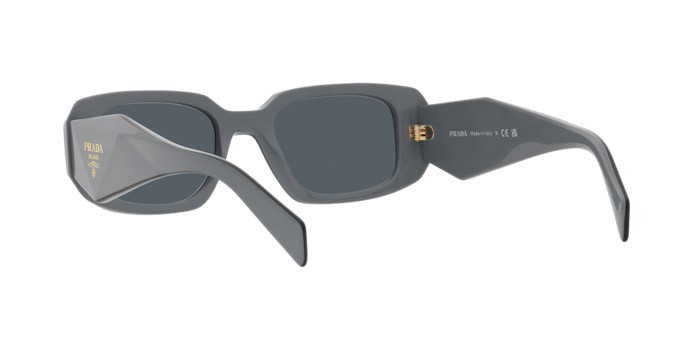Sonnenbrillen Prada PR 17WS (11N09T) farbe nero effetto marmo form rechteckig gläser grigio scuro