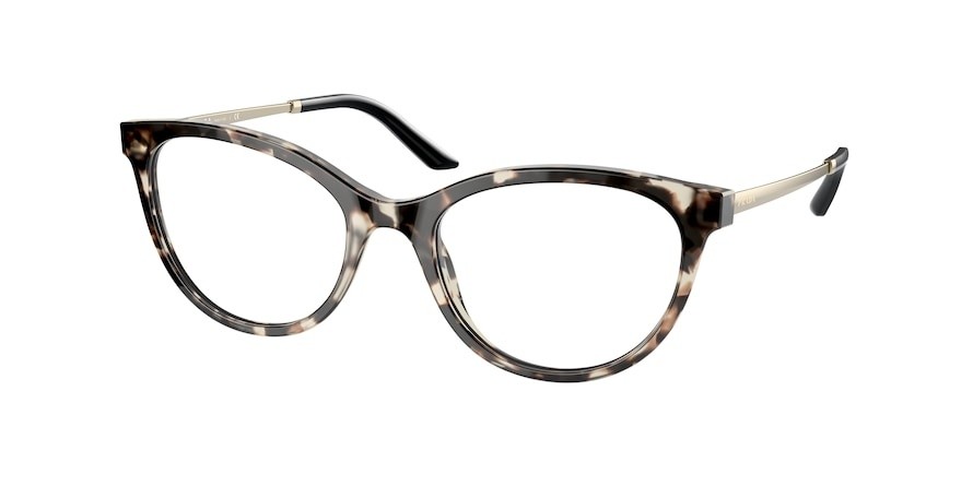 Brillen Prada PR 17WV (UAO1O1) farbe talc tortoise form oval gläser demo lens