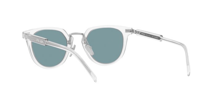 Occhiali da sole Prada PR 17YS (2AZ04D) colore crystal forma pantos lenti polar green