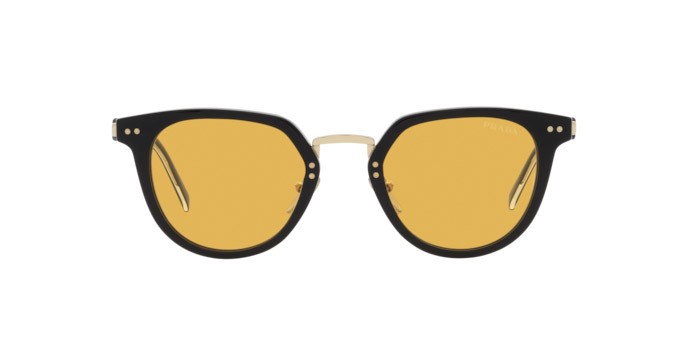 Occhiali da sole Prada PR 17YS (AAV07M) colore black forma pantos lenti yellow orange