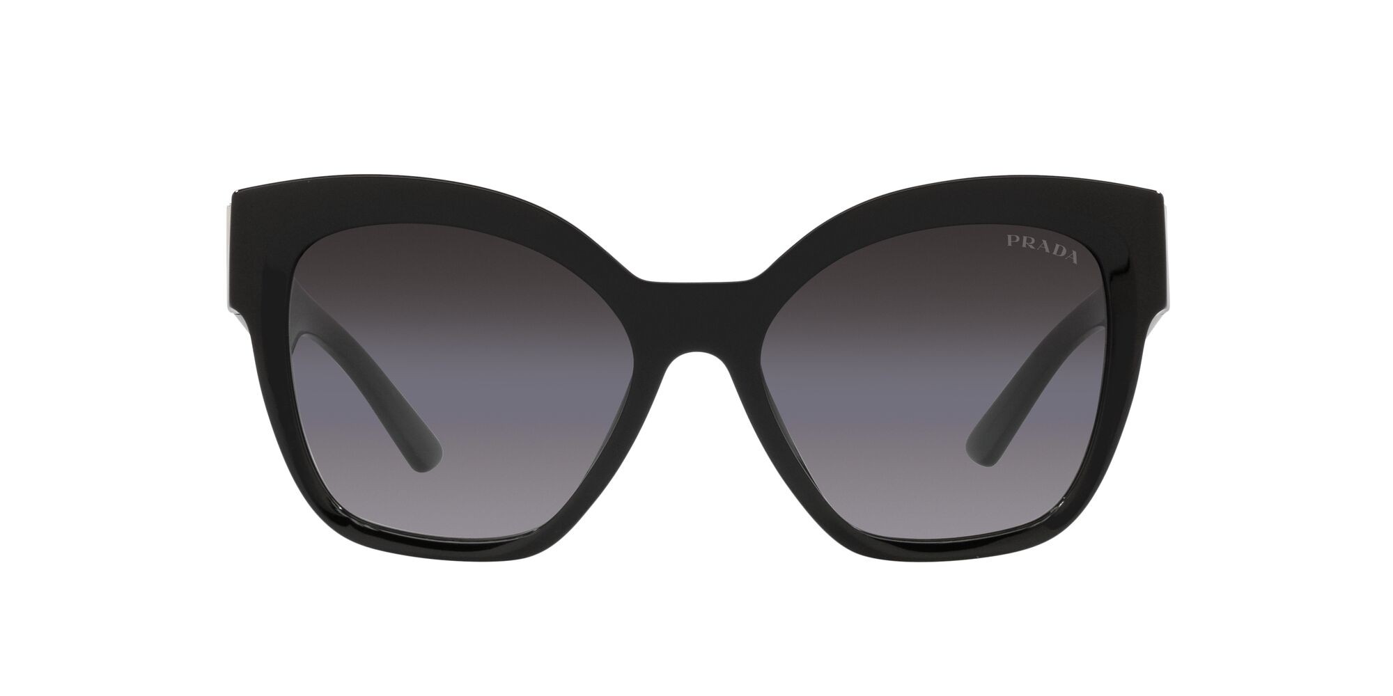 Sunglasses Prada PR 17ZS (1AB09S) color nero shape square lenses sfumato grigio