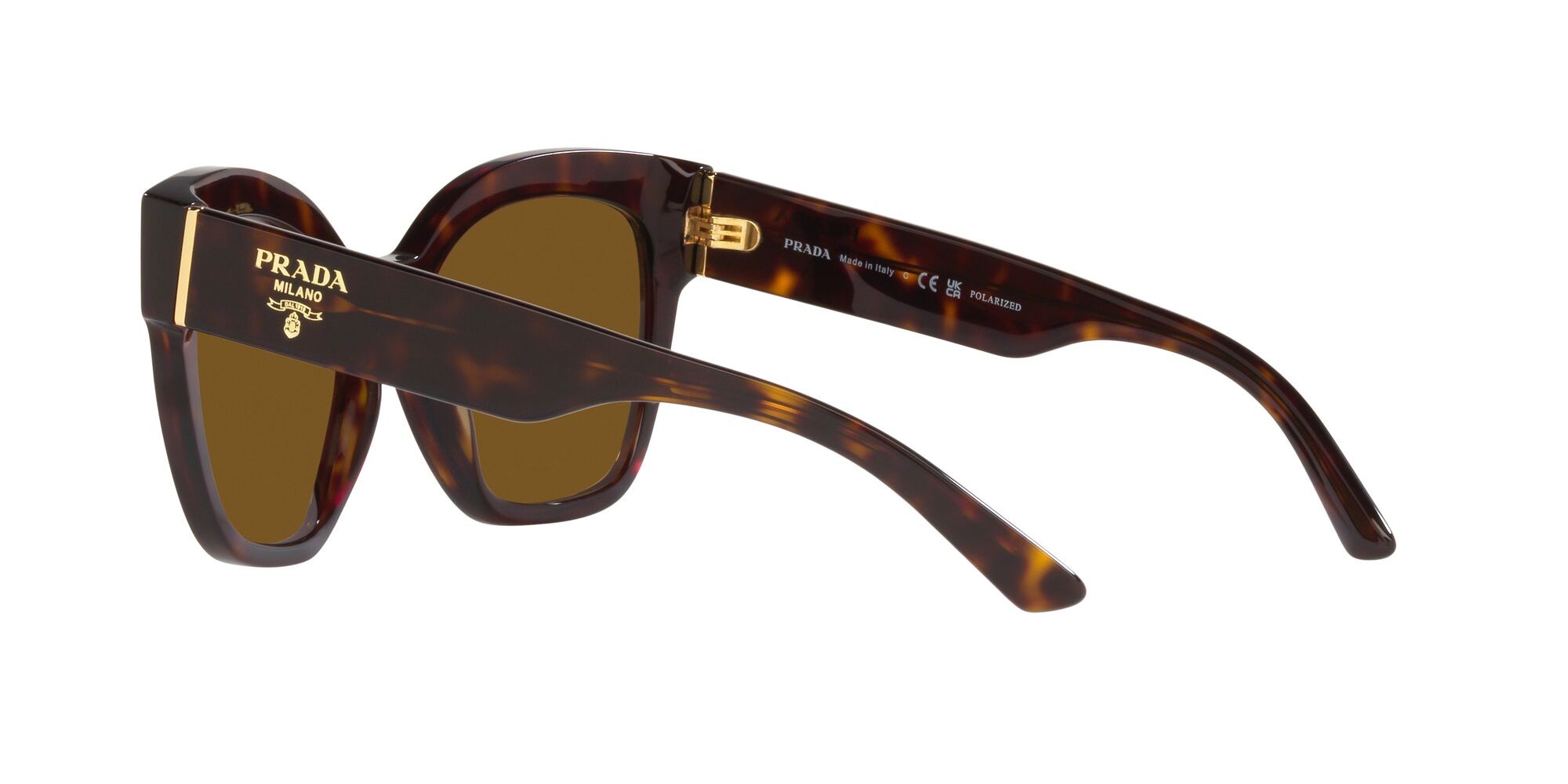 Sonnenbrillen Prada PR 17ZS (2AU5Y1) farbe tartarugato form quadratisch gläser polar marrone scuro