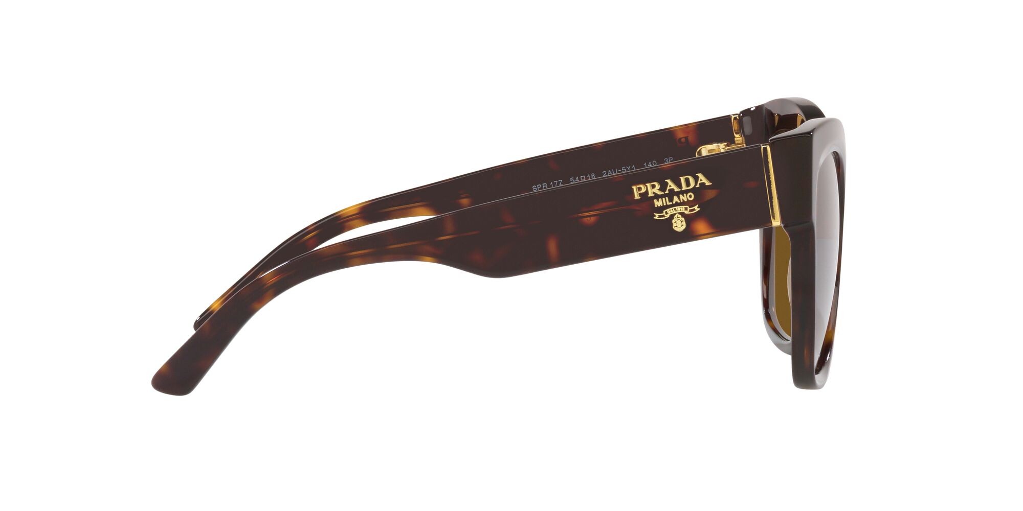 Sonnenbrillen Prada PR 17ZS (2AU5Y1) farbe tartarugato form quadratisch gläser polar marrone scuro
