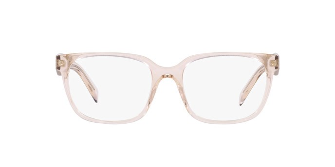 Eyeglasses Prada PR 17ZV (15J1O1) color cristallo rosa shape rectangle lenses lente demo