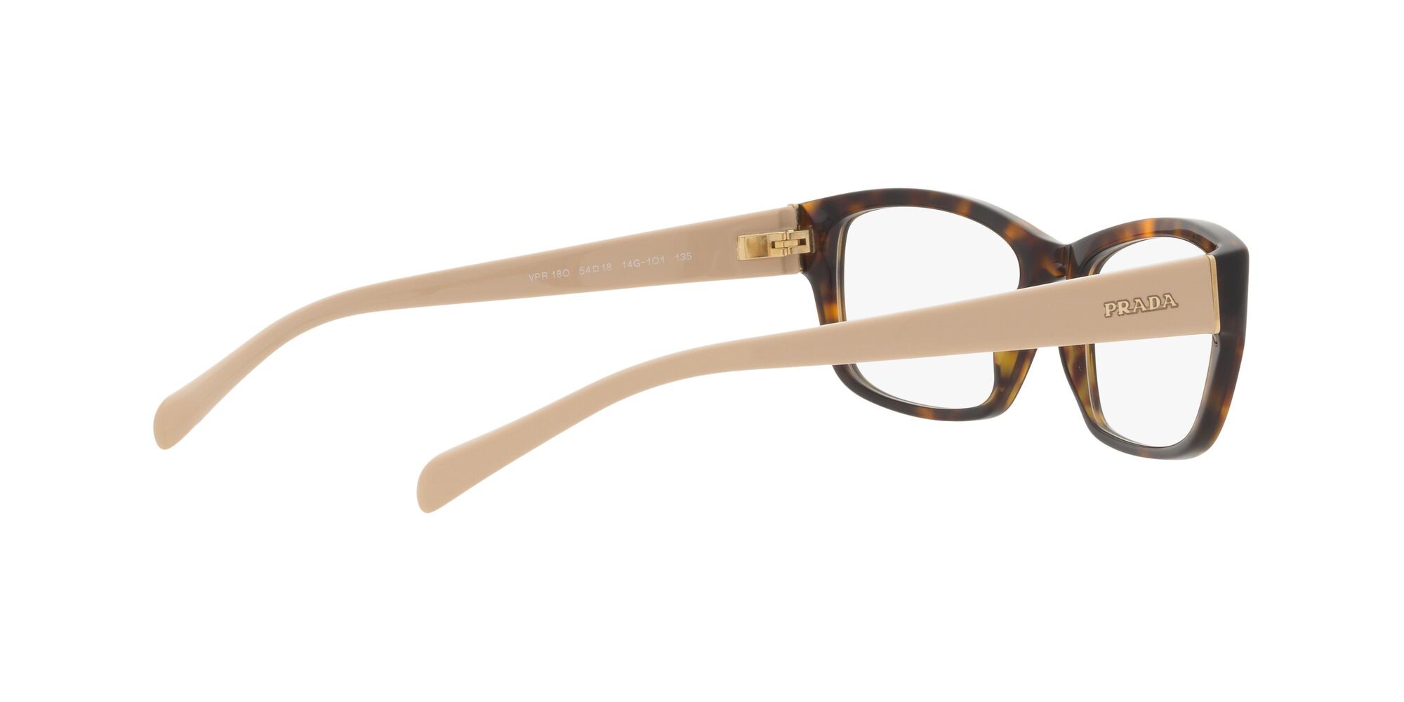 Brillen Prada Heritage PR 18OV (14G1O1) farbe tartarugato form rechteckig gläser lente demo