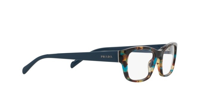Brillen Prada PR 18OV (NAG1O1) farbe havana spotted blue form rechteckig gläser demo lens