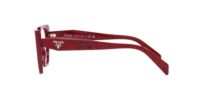 Eyeglasses Prada PR 18WV (15D1O1) color etruscan marble shape irregular lenses lente demo