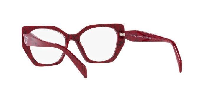 Eyeglasses Prada PR 18WV (15D1O1) color etruscan marble shape irregular lenses lente demo