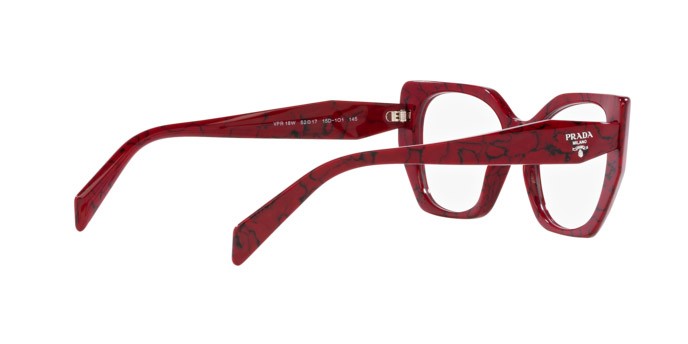 Eyeglasses Prada PR 18WV (15D1O1) color etruscan marble shape irregular lenses lente demo