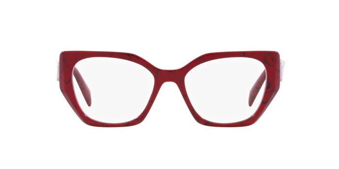 Eyeglasses Prada PR 18WV (15D1O1) color etruscan marble shape irregular lenses lente demo