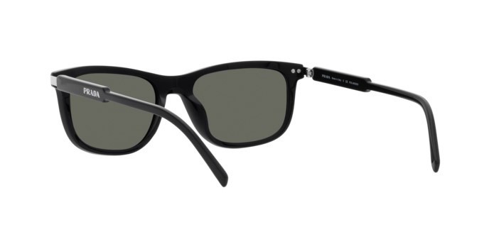 Sonnenbrillen Prada PR 18YS (1AB03R) farbe black form quadratisch gläser polar green