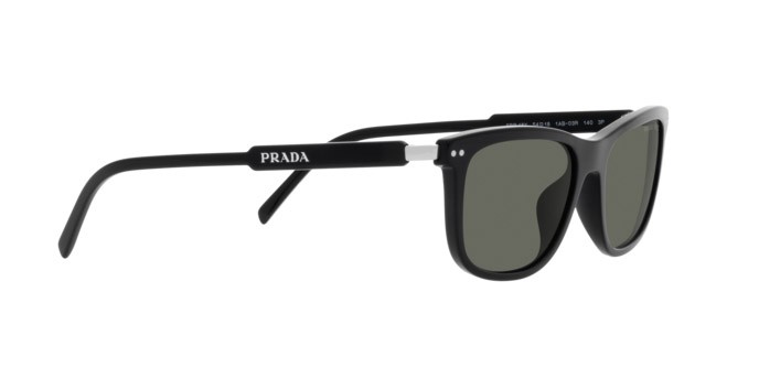 Sonnenbrillen Prada PR 18YS (1AB03R) farbe black form quadratisch gläser polar green