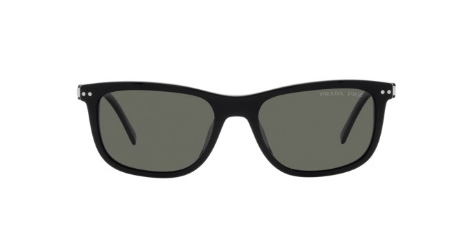 Sonnenbrillen Prada PR 18YS (1AB03R) farbe black form quadratisch gläser polar green
