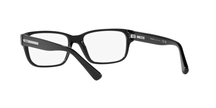 Eyeglasses Prada PR 18ZV (1AB1O1) color nero shape square lenses lente demo