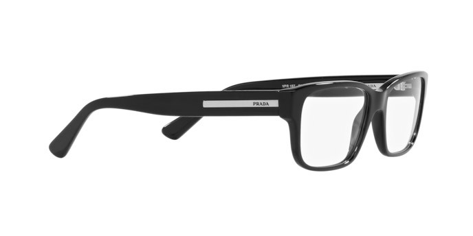 Eyeglasses Prada PR 18ZV (1AB1O1) color nero shape square lenses lente demo