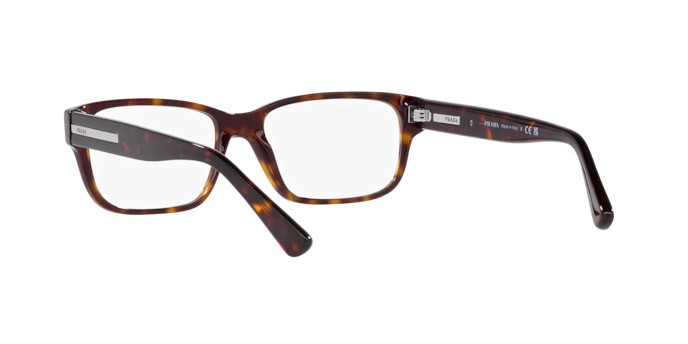 Eyeglasses Prada PR 18ZV (2AU1O1) color havana shape square lenses lente demo