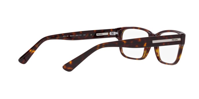 Eyeglasses Prada PR 18ZV (2AU1O1) color havana shape square lenses lente demo