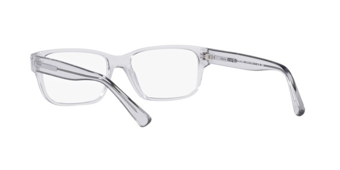 Eyeglasses Prada PR 18ZV (U431O1) color grigio crystal shape square lenses lente demo