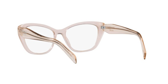 Eyeglasses Prada PR 19WV (15J1O1) color crystal geranium shape cat eye lenses lente demo
