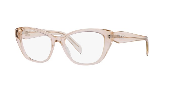 Eyeglasses Prada PR 19WV (15J1O1) color crystal geranium shape cat eye lenses lente demo