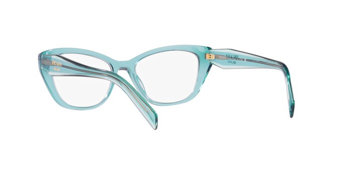Eyeglasses Prada PR 19WV (16J1O1) color crystal peacock shape cat eye lenses lente demo