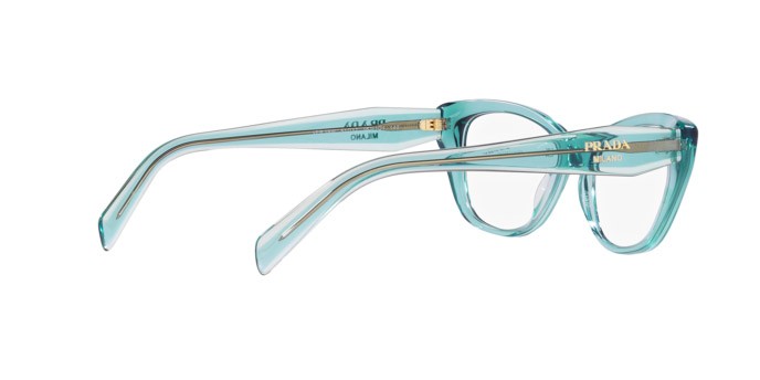Eyeglasses Prada PR 19WV (16J1O1) color crystal peacock shape cat eye lenses lente demo