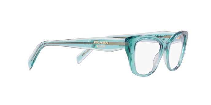Eyeglasses Prada PR 19WV (16J1O1) color crystal peacock shape cat eye lenses lente demo