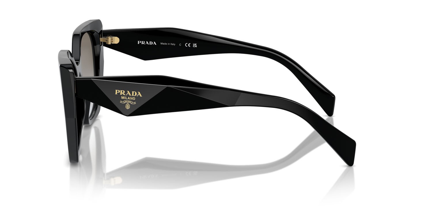 Sonnenbrillen Prada PR 19ZS (1AB0A7) farbe nero form quadratisch gläser sfumato grigio