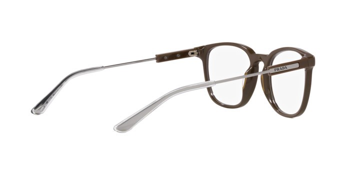 Eyeglasses Prada PR 19ZV (11J1O1) color marrone shape square lenses lente demo