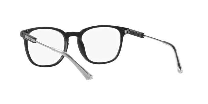 Brillen Prada PR 19ZV (1BO1O1) farbe nero opaco form quadratisch gläser lente demo
