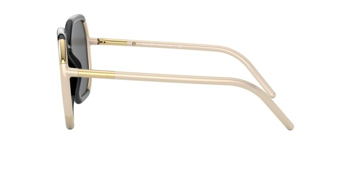 Sonnenbrillen Prada PR 20XS (02F5S0) farbe black form quadratisch gläser dark grey