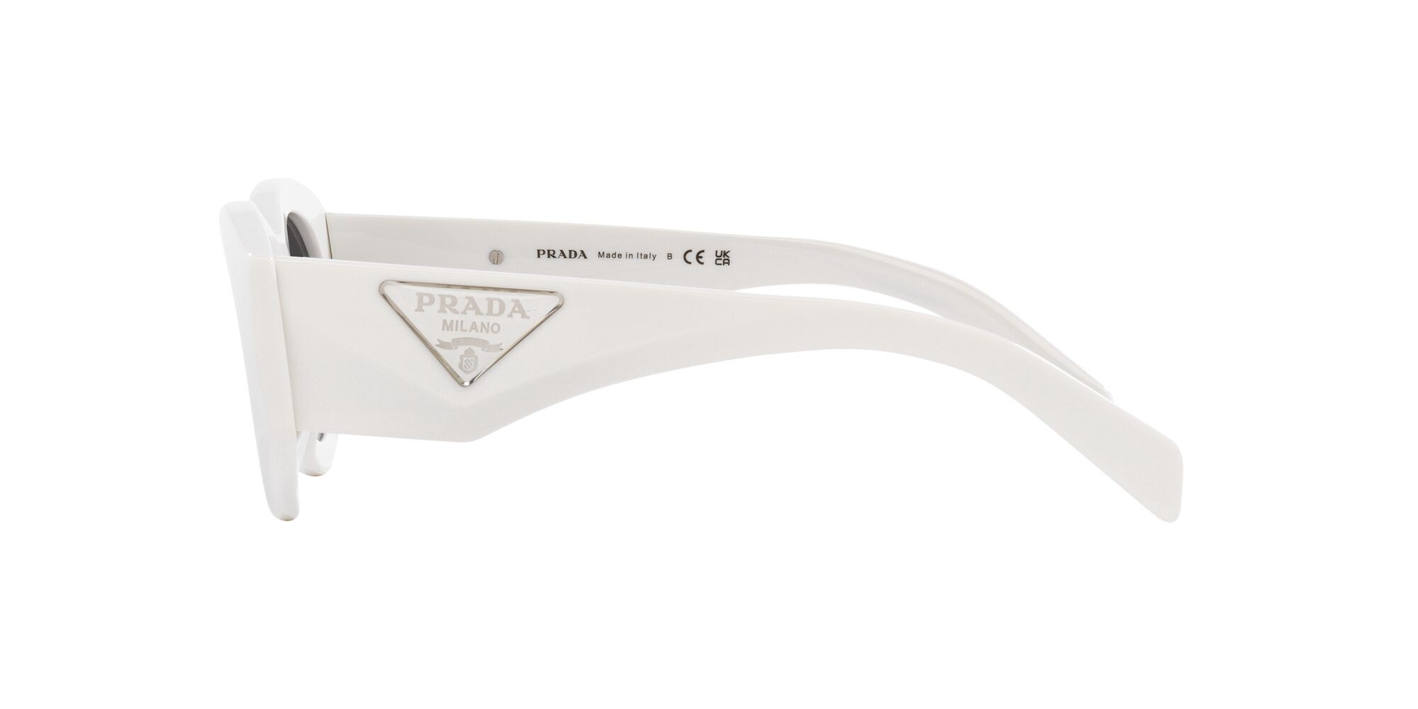 Sonnenbrillen Prada PR 20ZS (1425S0) farbe bianco talco form oval gläser grigio scuro