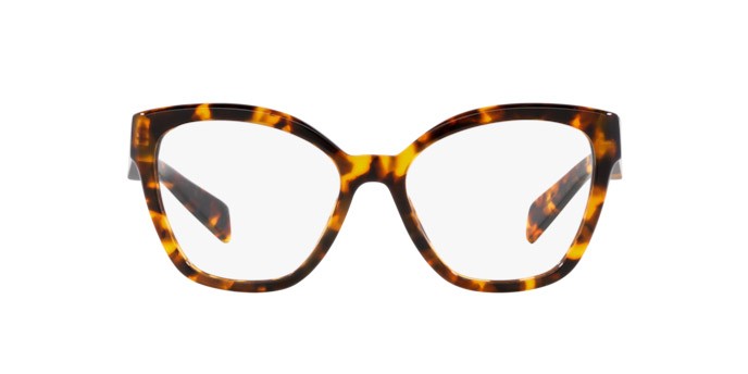 Eyeglasses Prada PR 20ZV (14L1O1) color miele tartarugato shape irregular lenses lente demo