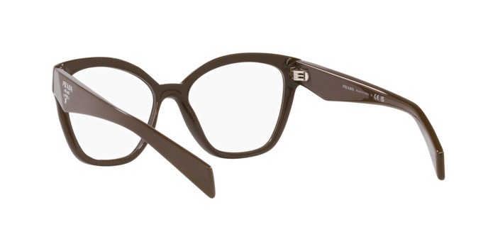 Eyeglasses Prada PR 20ZV (15L1O1) color verde foresta shape irregular lenses lente demo