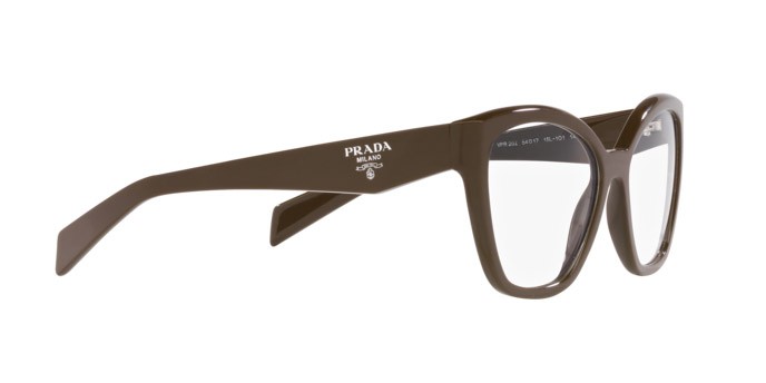 Eyeglasses Prada PR 20ZV (15L1O1) color verde foresta shape irregular lenses lente demo